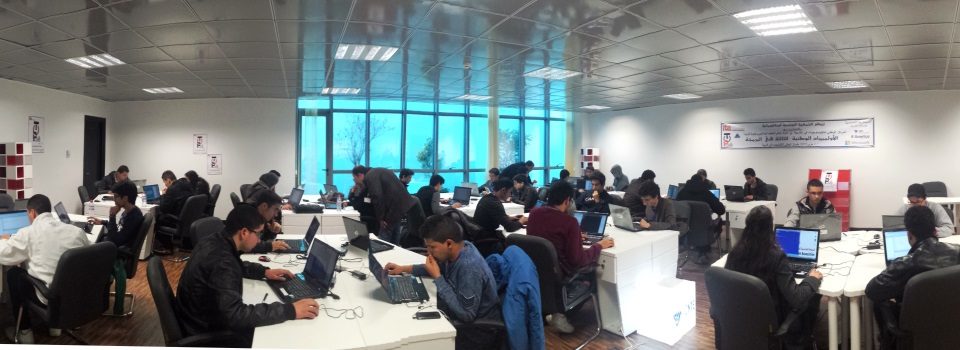 Students at a programming olympiad
