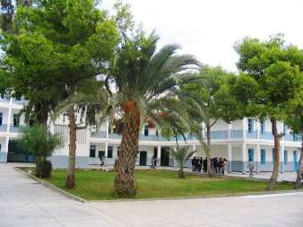 The school's courtyard